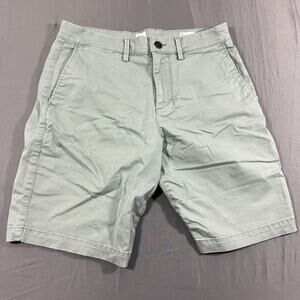 GAP Essential Khaki Shorts Mens 29 Light Green 10” Inseam Casual Cotton